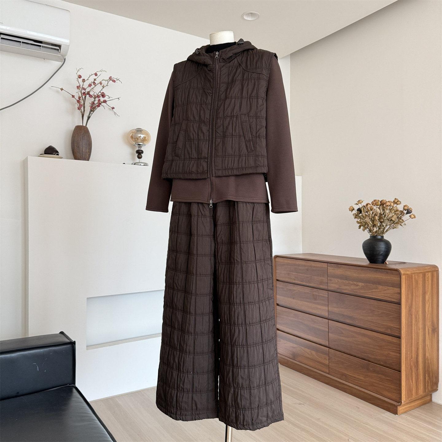 时尚妈妈秋冬装棉服马甲外套