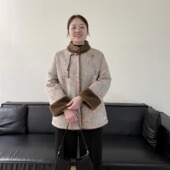 中老年女装 国风棉衣 加绒外套洋气新款 保暖加厚棉服新中式 妈妈冬装