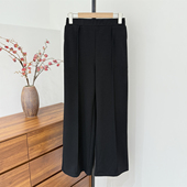 直筒裤 洋气新款 宽松中老年女装 妈妈秋季 奶奶春秋松紧腰休闲长裤 子