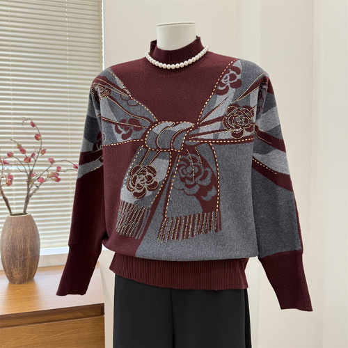 妈妈2025年秋装新款毛衣洋气