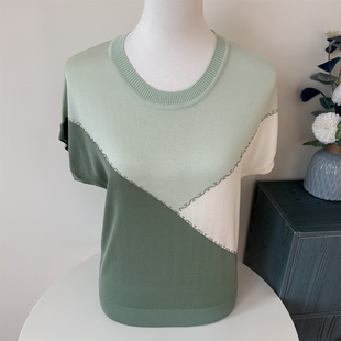 妈妈装夏款洋气短袖冰丝T恤2025新款中老年女装宽松大码夏装上衣