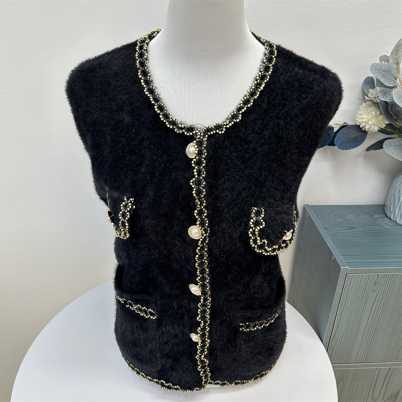 年轻妈妈秋装洋气小香风外套仿水貂绒开衫中老年女装时尚宽松衣服