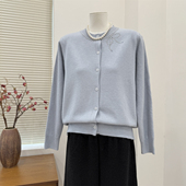 中老年人女装 妈妈春装 百搭打底上衣服时尚 2026新款 洋气针织开衫