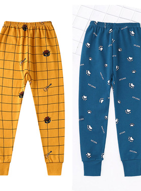 纯棉儿童秋裤宝宝保暖裤男童女童全棉毛线裤男孩线裤女孩衬裤秋冬