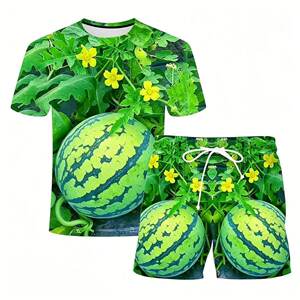 夏季清凉西瓜3D印花短袖T恤