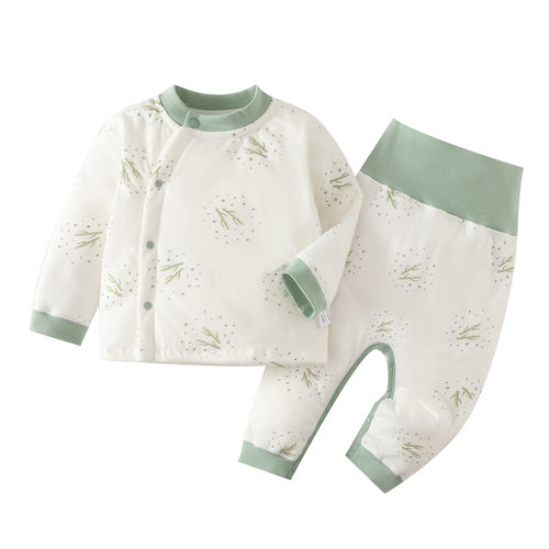 三折品牌清仓撤柜婴幼儿春秋冬季保暖内衣分体套装高腰免脱加厚衣