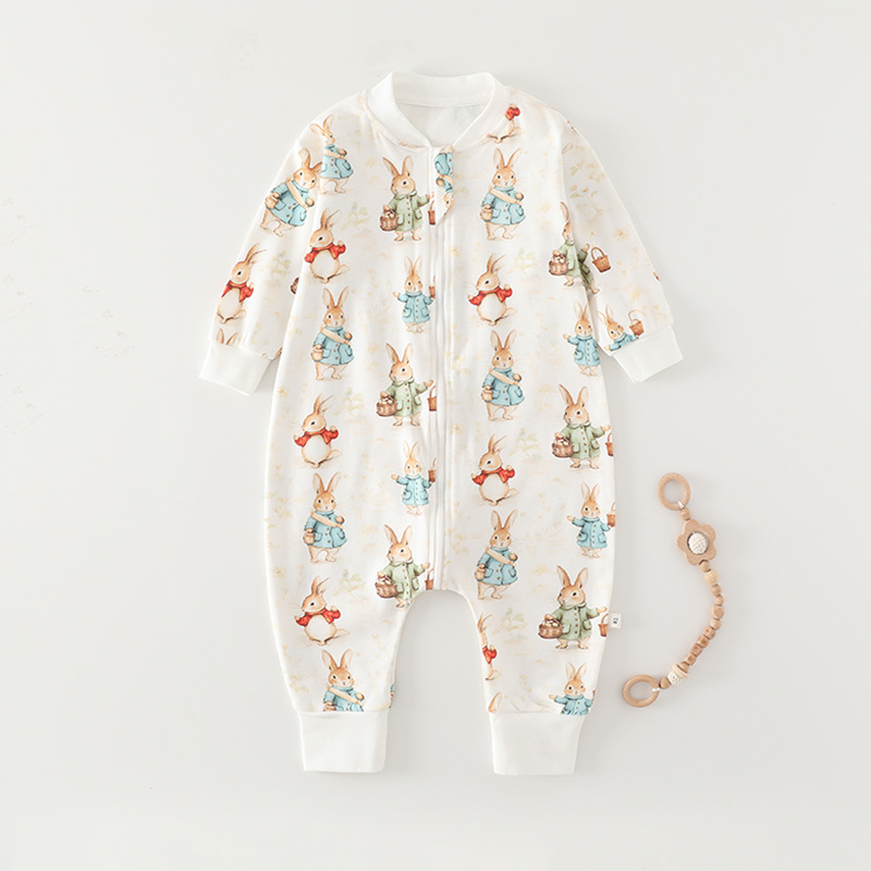 三折品牌清仓撤柜婴幼儿秋冬季婴儿分腿睡袋四季款纯棉一体式睡袋