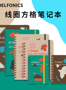 日本Delfonics 26春夏新品Moji线圈方格笔记本口袋本高颜值笔记本