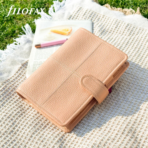 filofax斐来仕真皮手账本十字纹