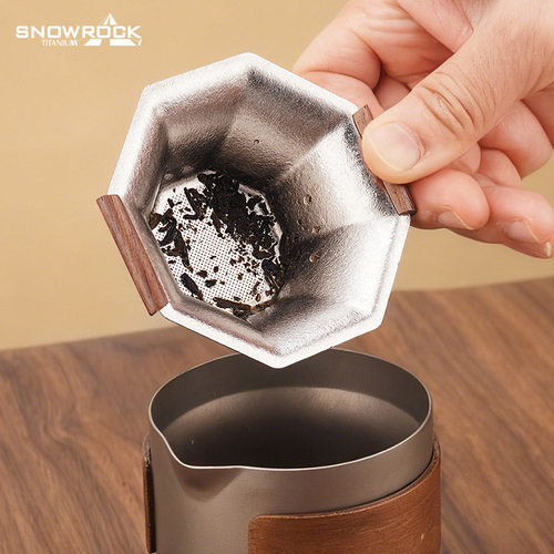 SNOW ROCK纯钛茶漏茶滤器千孔一体滤茶器咖啡滤网茶隔公道杯茶具