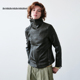 皮衣夹克外套 款 「双十二新品 」nomnonnomme斜门襟翻领高领修身