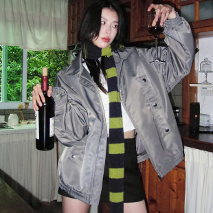 nomnonnomme 无性别感廓形夹棉棒球棉服外套秋冬