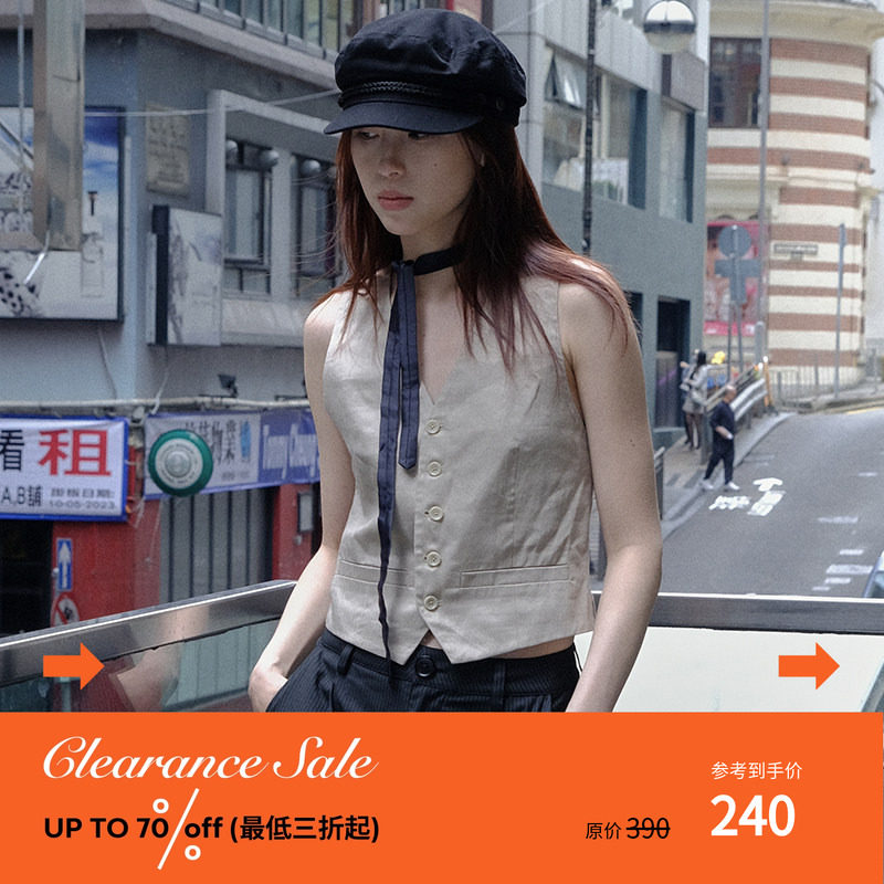 nomnonnomme复古斯文气质合体短款西装马甲背心,女装/女士精品,马夹,淘宝优惠券,粉丝福利购,淘宝优惠卷