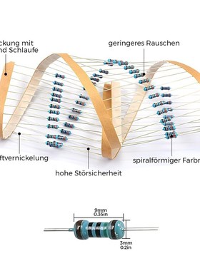 73种规格 1460PCS 1/4W金属膜电阻套装每种2K0个1欧-1M 1% 0.25W