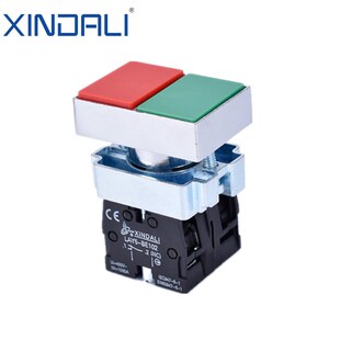 LAY5防水XB2 自复位启动停 塑料金属双键双位带灯按钮开关按压式