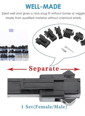 480PCS SM2.54mmy杜邦线端子连接器2P 3P 4P连接头