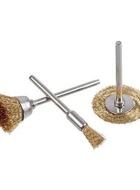 45pc 碗形钢丝铜丝刷 碗型笔刷 金属木雕打磨抛光V磨头电吊磨耗材