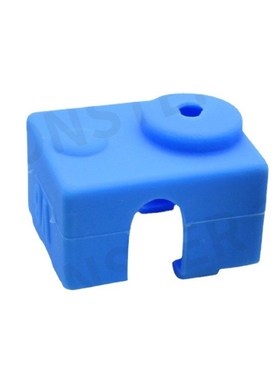 3D打印机加热铝块硅胶保护套Ev3DV6 MK8910耐高温 保温隔热套蓝色