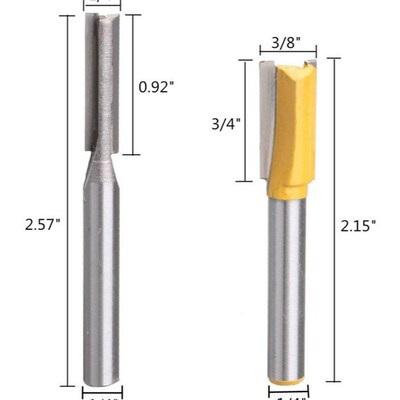5件套直刀修边机刀头黄色精品直刀路由器