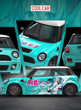 CC1:64 宝马mini初音系列集装箱 仿真合金汽车模型 摆件礼物收藏