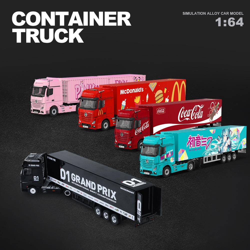 TM 潮艺1:64斯堪尼亚 奔驰货柜车海湾石油 Spoon仿真合金汽车模型