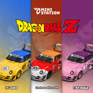 MiniStation1:64 RWB964龙珠致敬鸟山明仿真合金汽车模型