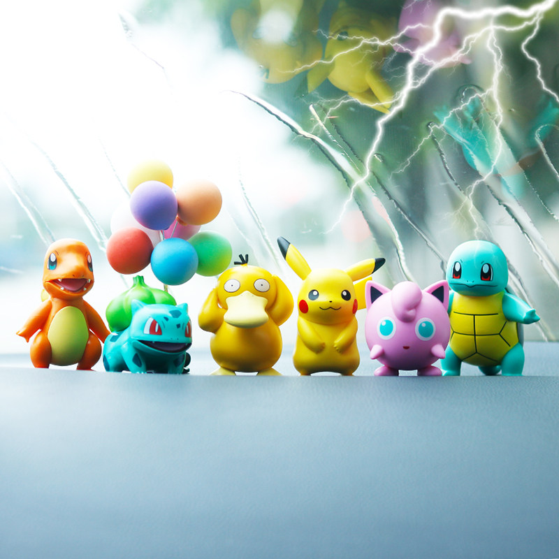 神奇宝贝宠物小精灵皮卡丘可达鸭宝可梦创意汽车内饰摆件车载礼物