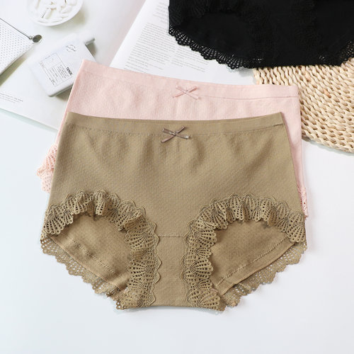 高品质纯棉内裆无缝高弹女士内裤