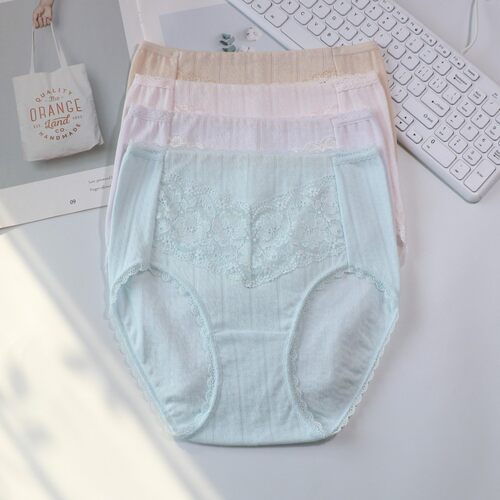 双层纯棉高腰透气包臀外贸内裤