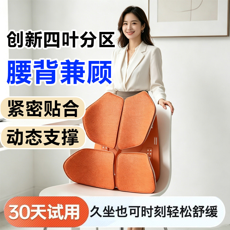 人体工学护腰坐垫腰靠办公室久坐腰托汽车座椅靠背垫腰椎矫正神器