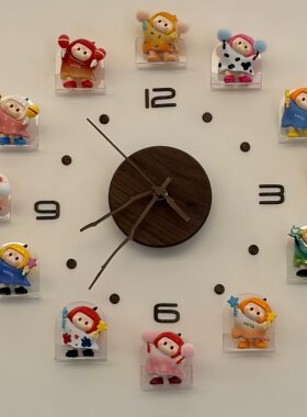 客厅DIY时钟盲盒手办钟表