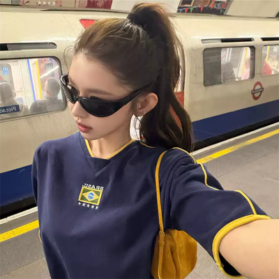 「Let's Jerseyfit」100棉透气亲肤 美式休闲风短袖球衣T恤