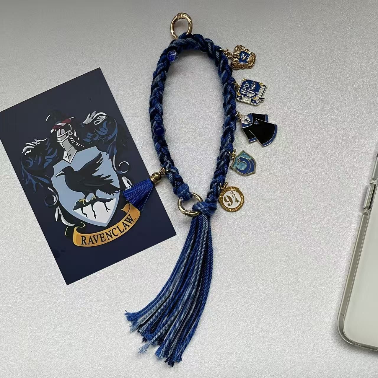 哈利波特周边手机链狮院獾院鹰院蛇院编织手链手机绳挂手腕挂饰