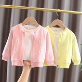 小童纯棉上衣女宝宝秋装 小女童外套春秋款 洋气开衫 婴儿薄款 潮 韩版