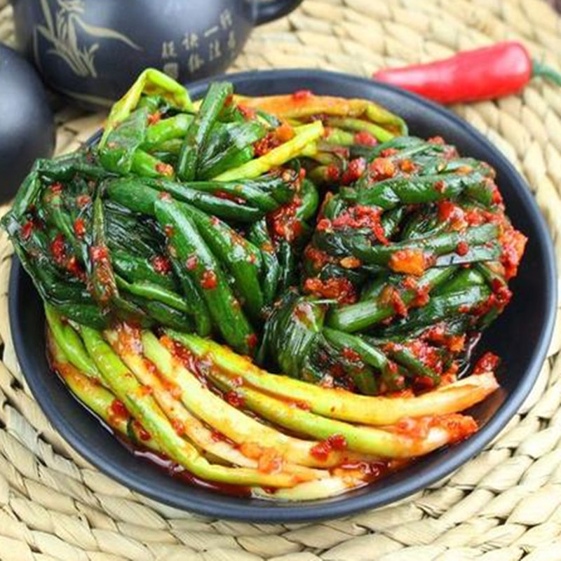 东北延边朝鲜族小吃美食正宗韩式韩国泡菜香葱咸菜下饭菜320g包邮