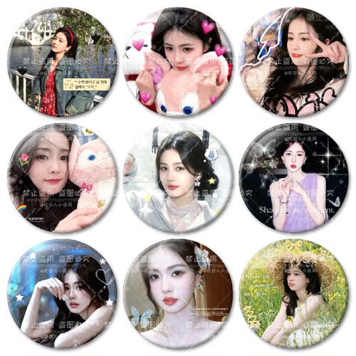 白鹿明星周边吧唧自制原创徽章58mm痛包装饰书包挂件粉丝应援周边