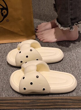 法式拖鞋女夏外穿2025新款室内家居防滑时尚百搭踩屎感凉拖鞋女款