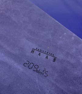 阳光皮料 法国进口H家haas小牛 手感略挺 厚度1.3mm 手工diy皮料