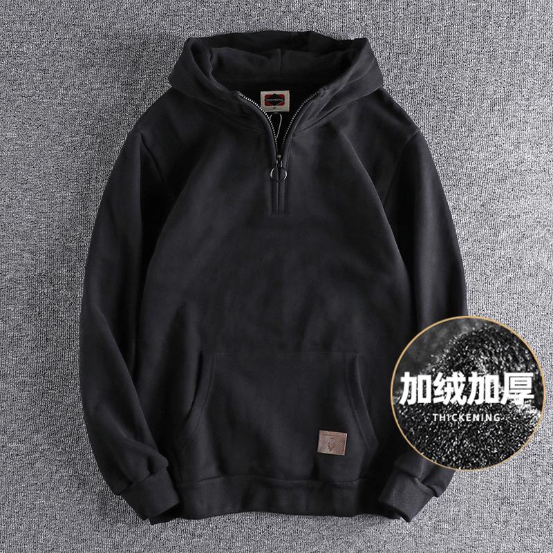 加厚做旧春秋季美式复古青年卫衣