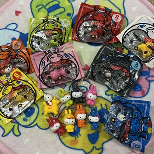 日本绝版中古kitty凯蒂猫×跳跳马rody联名挂件收藏玩具 手机吊坠