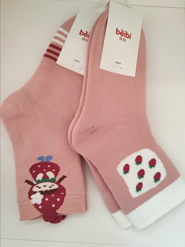 贝比秋冬新款无骨柔软舒适女童毛圈袜加厚保暖舒适纯棉高腰卡通袜