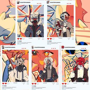 国拟透卡周边ch俄瓷美英法五常同人亚克力diy打卡拍照合影卡卡片