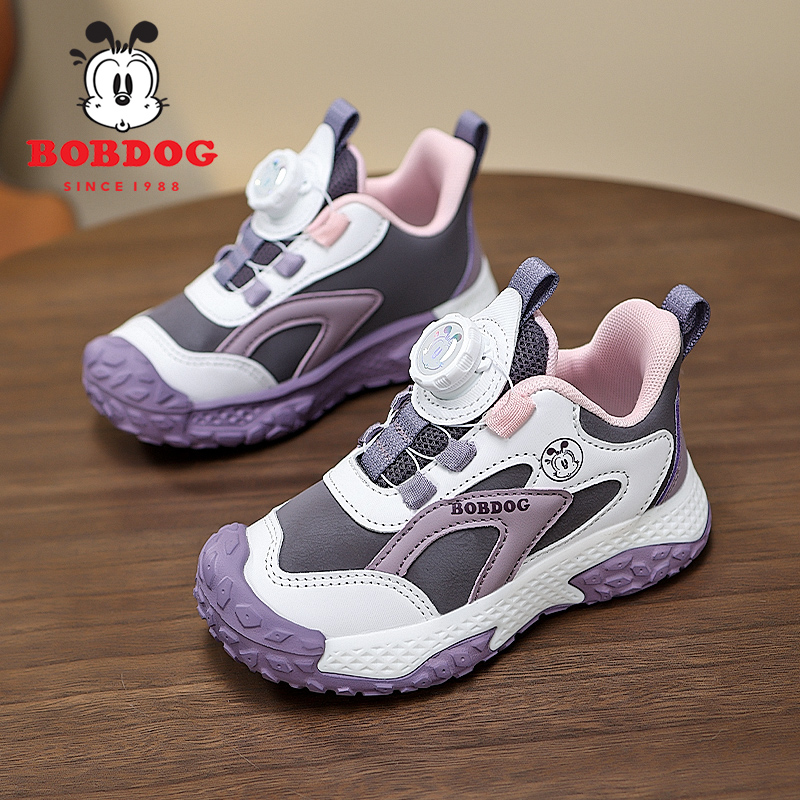 巴布豆童鞋女童鞋子2025秋冬新款皮面二棉女孩加绒保暖休闲鞋子女