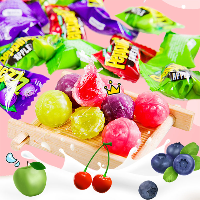 乌克兰进口糖果如胜水果味夹心小酸酸硬糖多混合口味进口酸糖酸甜