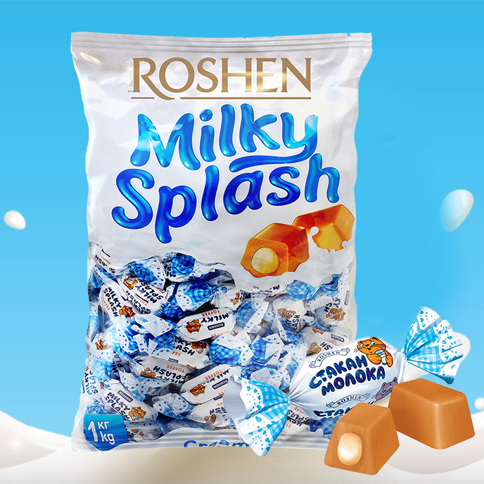 乌克兰进口如胜糖果喵芯牛奶夹心糖奶香浓郁甜度适中家宴婚礼喜糖