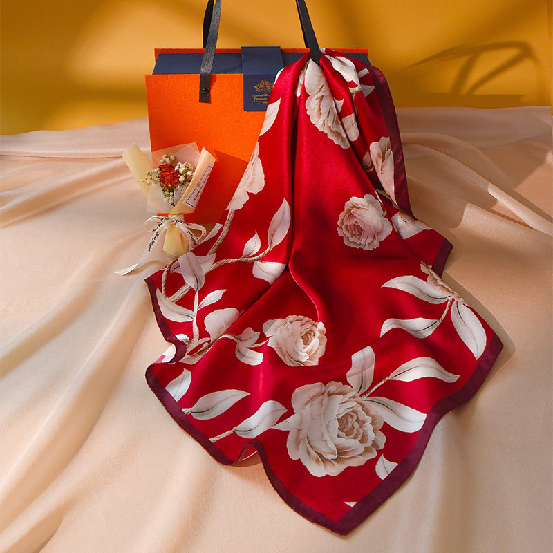 红色真丝丝巾小方巾礼盒装2025新款高级感系脖本命年妈妈围巾送礼,服饰配件/皮带/帽子/围巾,围巾/丝巾/披肩,淘宝优惠券,粉丝福利购,淘宝优惠卷