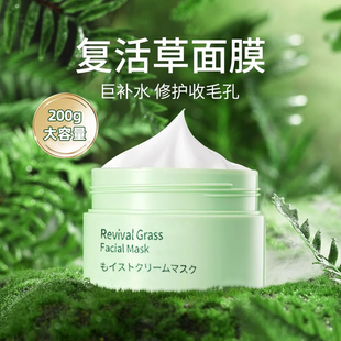 睡眠收缩毛孔免洗 女补水保湿 复活草面膜官方旗舰店官网正品 涂抹式