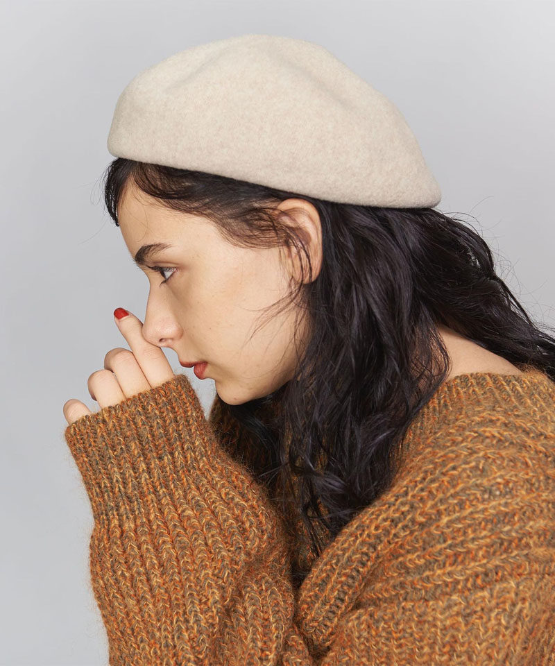 BEAUTY & YOUTH 日本秋冬羊毛呢贝雷帽优雅女日系逛街百搭画家帽