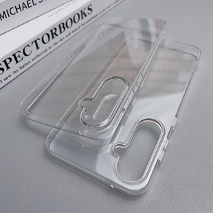 适用三星S23手机壳s23FE新款 S7110透明硬壳Samsungs23外壳简约 Galaxys23ultra无边框保护套超薄全包边防摔SM