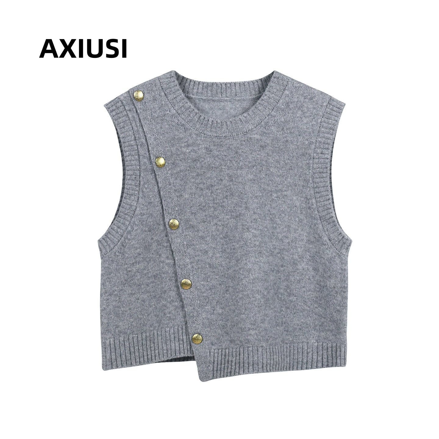 短款纯羊毛针织马甲女2025秋新款时髦洋气毛衣小个子叠穿外搭背心